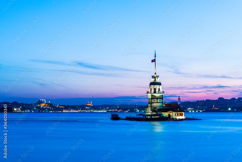 Romantic Istanbul Sunset Landscape.