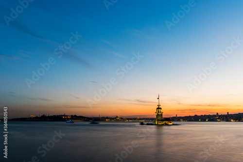 Romantic Istanbul Sunset Landscape.