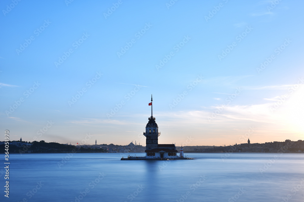 Romantic Istanbul Sunset Landscape.