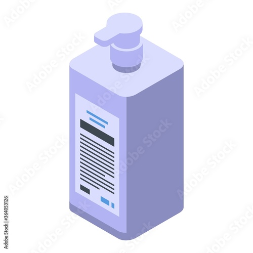 Antibacterial antiseptic dispenser icon. Isometric of antibacterial antiseptic dispenser vector icon for web design isolated on white background