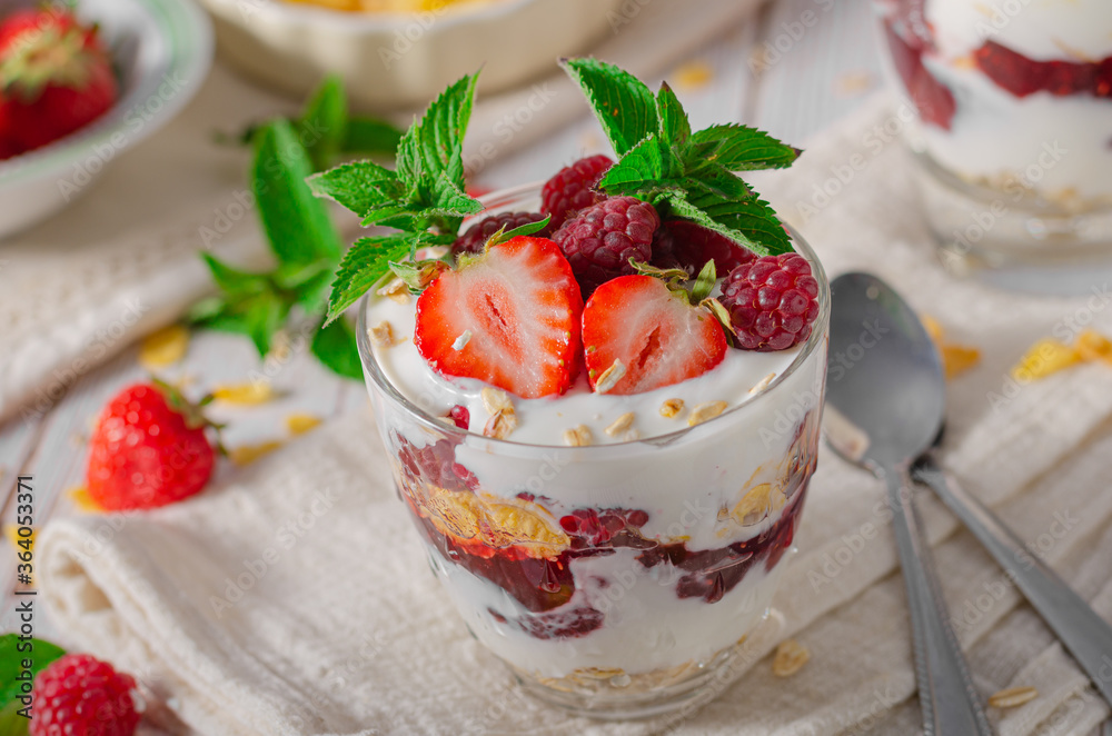 Granola yogurt fruits Granola yogurt fruits