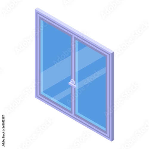 Soundproofing modern window icon. Isometric of soundproofing modern window vector icon for web design isolated on white background