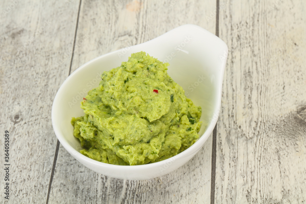 Avocado guacamole sauce with chili pepper Avocado guacamole sauce with chili pepper