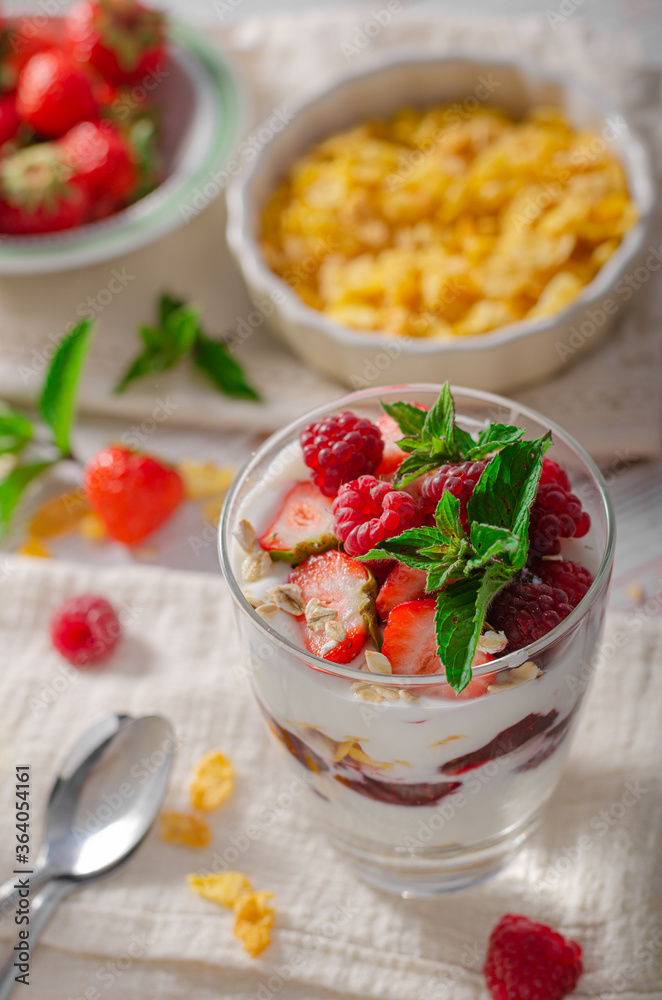 Granola yogurt fruits Granola yogurt fruits