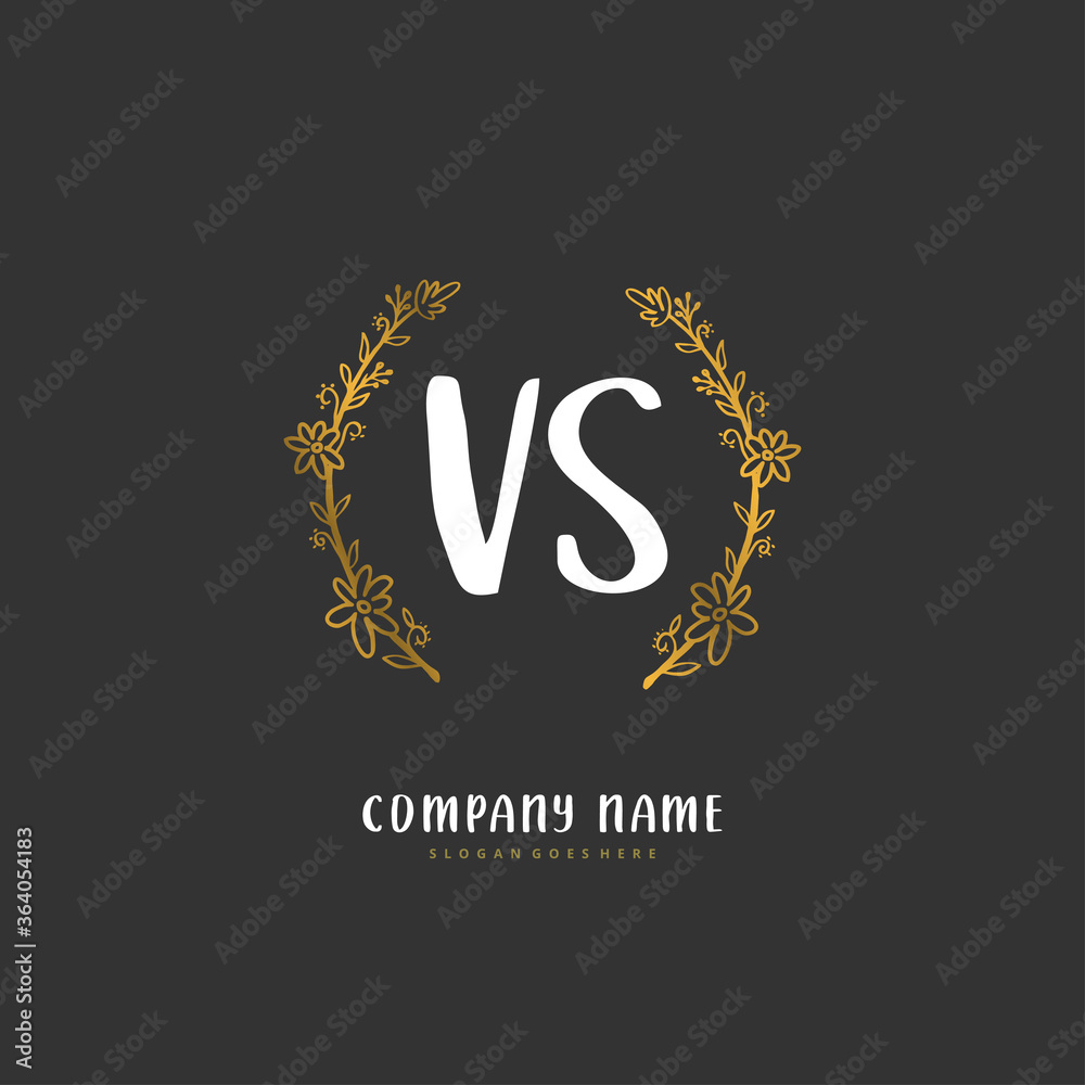V S VS Initial handwriting and signature logo design with circle. Beautiful design handwritten logo for fashion, team, wedding, luxury logo. V S VS Initial handwriting and signature logo design with circle. Beautiful design handwritten logo for fashion, team, wedding, luxury logo.