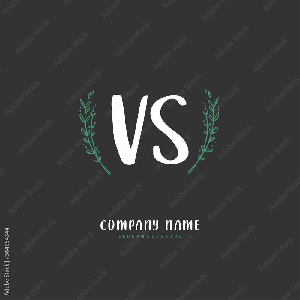 V S VS Initial handwriting and signature logo design with circle. Beautiful design handwritten logo for fashion, team, wedding, luxury logo. V S VS Initial handwriting and signature logo design with circle. Beautiful design handwritten logo for fashion, team, wedding, luxury logo.