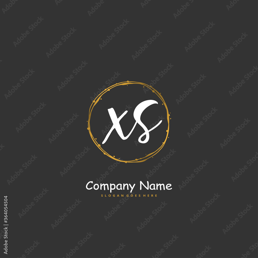 X S XS Initial handwriting and signature logo design with circle. Beautiful design handwritten logo for fashion, team, wedding, luxury logo. X S XS Initial handwriting and signature logo design with circle. Beautiful design handwritten logo for fashion, team, wedding, luxury logo.