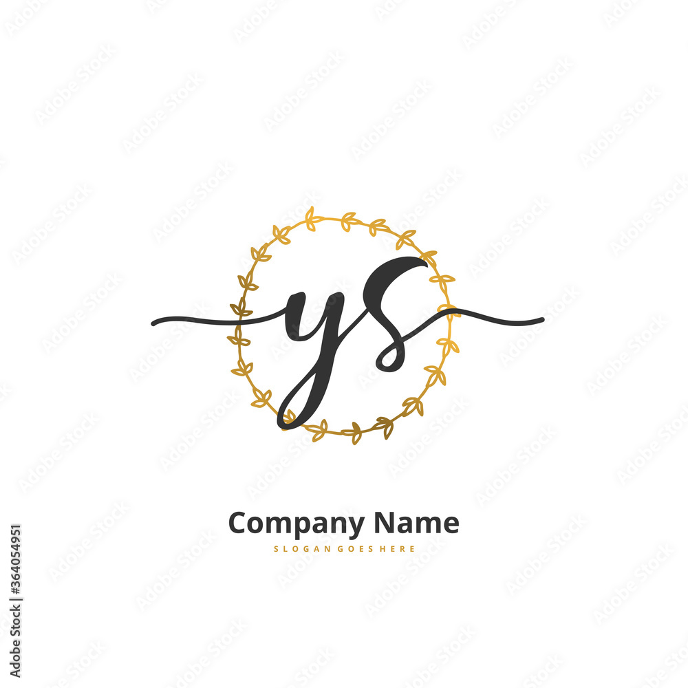 Y S YS Initial handwriting and signature logo design with circle. Beautiful design handwritten logo for fashion, team, wedding, luxury logo. Y S YS Initial handwriting and signature logo design with circle. Beautiful design handwritten logo for fashion, team, wedding, luxury logo.