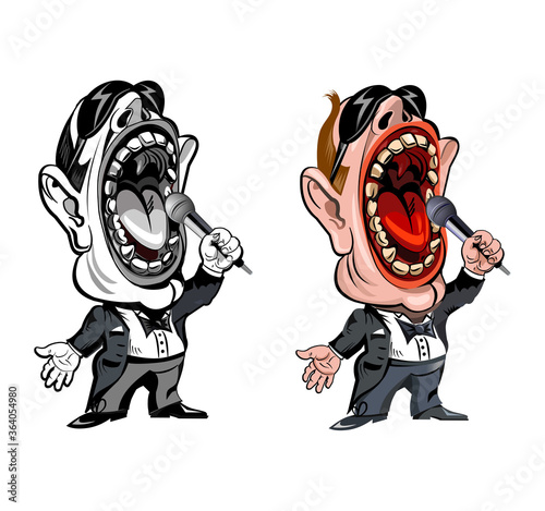 funny cartoon singer