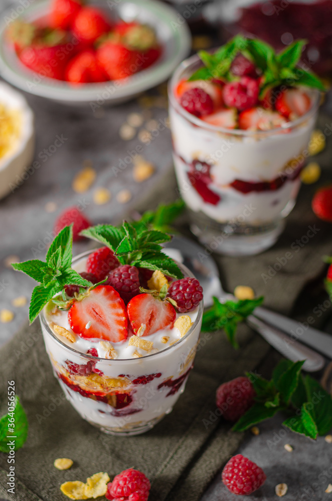 Granola yogurt fruits Granola yogurt fruits