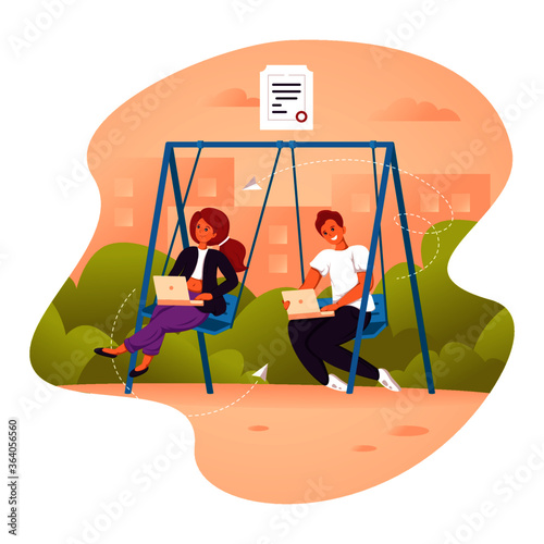 Freelancers work in comfort anywhere