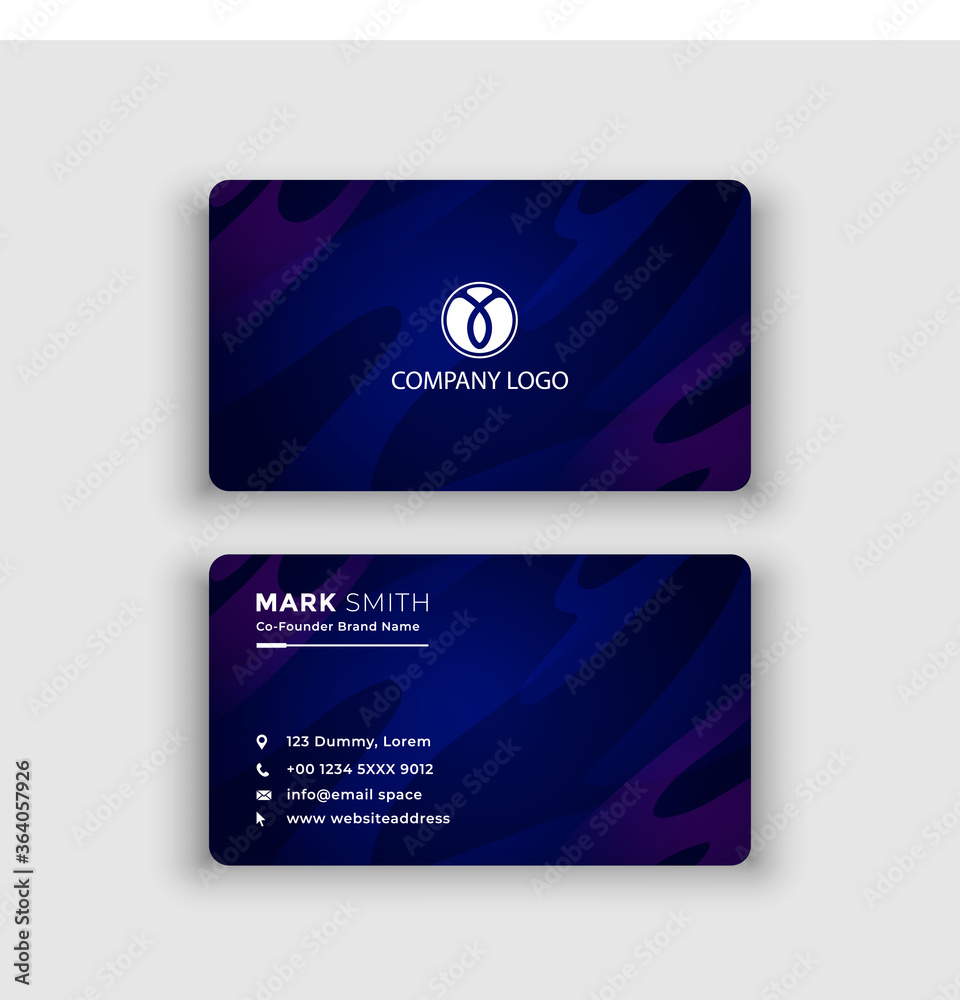 Modern and Clean Business Card Template. vector.Blue color Modern and Clean Business Card Template. vector.Blue color