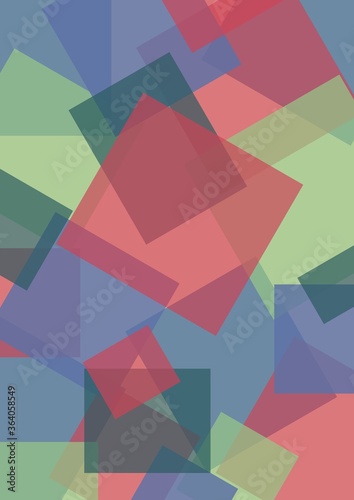 Minimalistic design, creative concept, modern diagonal abstract background Geometric element. Blue,green and red diagonal lines & rectangles. Image illustration.