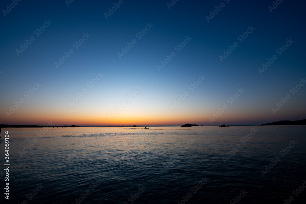 Dawn and sky at sea