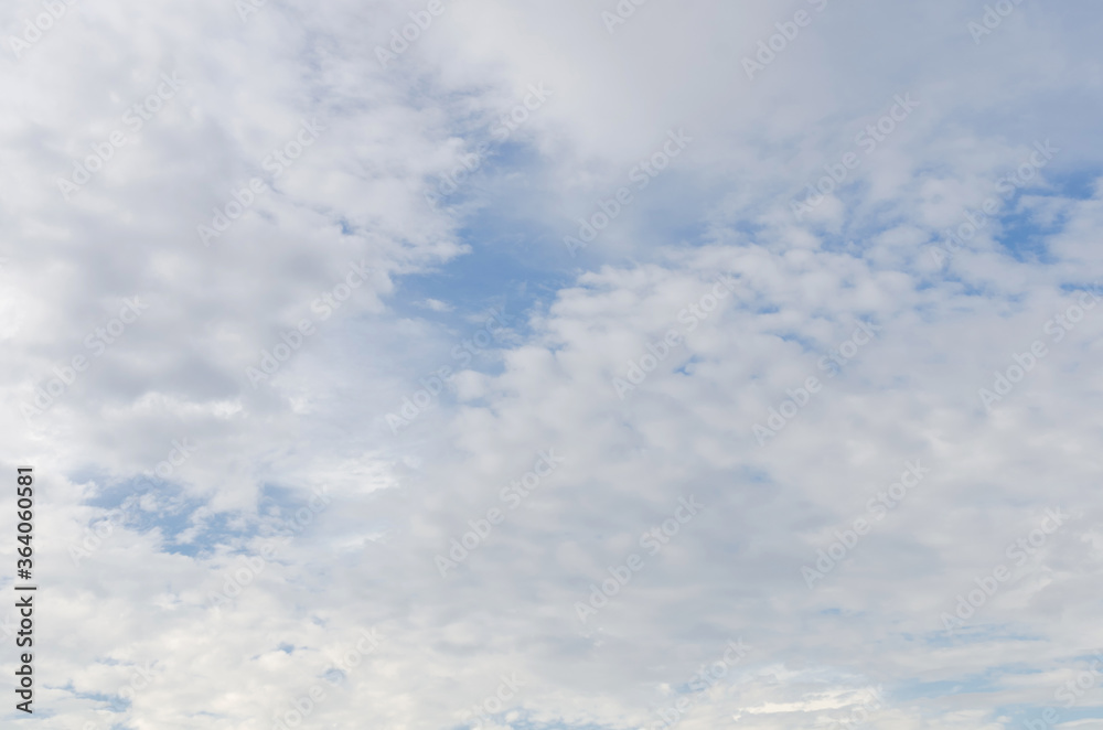 Fototapeta premium white fluffy clouds in the blue sky, Blue sky background with tiny clouds