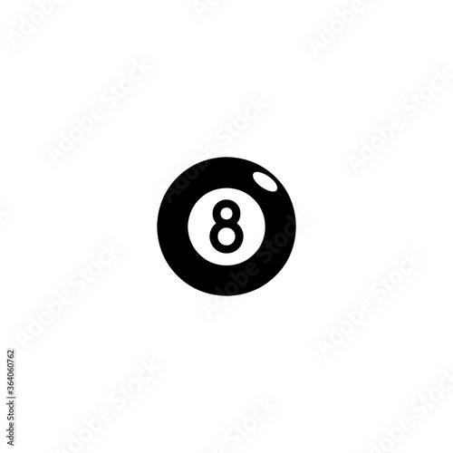 Pool 8 Ball billiard sport flat icon vector symbol illustration design - vector