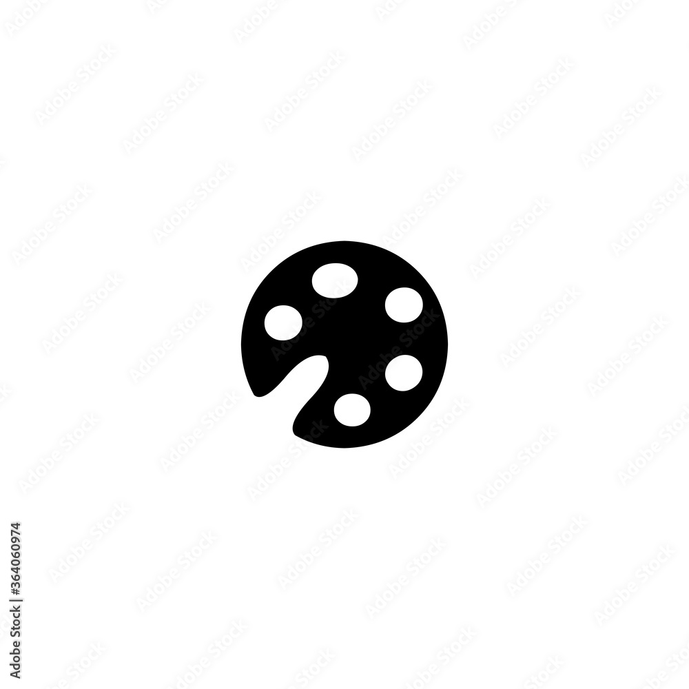 Artist Palette Vector Flat Icon - Vector Artist Palette Vector Flat Icon - Vector