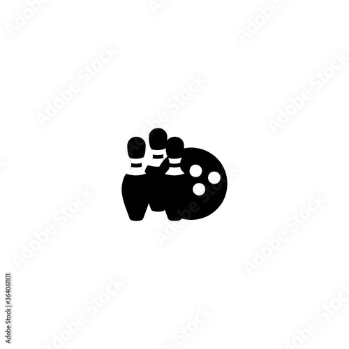 Bowling vector flat icon - Vector