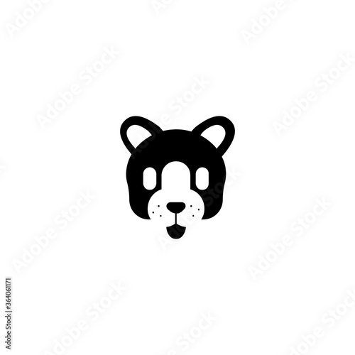 Dog Face Vector Icon. Isolated Dog Illustration Sticker Icon