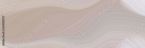 abstract artistic banner design with silver, light gray and rosy brown colors. fluid curved flowing waves and curves for poster or canvas