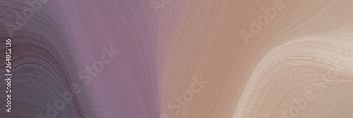 abstract colorful header design with rosy brown, dim gray and old mauve colors. fluid curved lines with dynamic flowing waves and curves for poster or canvas