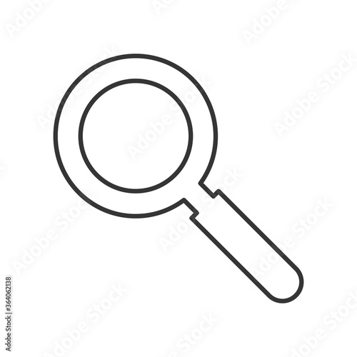 Loupe icon. Linear magnifier icon isolated.