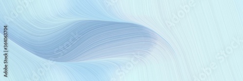 abstract moving horizontal banner with pale turquoise, sky blue and light steel blue colors. fluid curved lines with dynamic flowing waves and curves for poster or canvas © Eigens