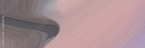 abstract moving horizontal banner with pastel purple, dim gray and gray gray colors. fluid curved lines with dynamic flowing waves and curves for poster or canvas
