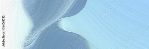 abstract moving horizontal header with light blue, white smoke and cadet blue colors. fluid curved flowing waves and curves for poster or canvas