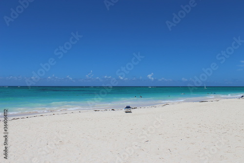 White Sandy Beach with Blue Water