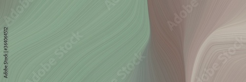 abstract modern designed horizontal header with gray gray, dark gray and pastel brown colors. fluid curved flowing waves and curves for poster or canvas