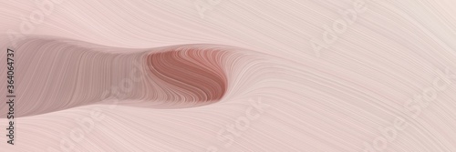 abstract colorful designed horizontal banner with baby pink  pastel gray and pastel brown colors. fluid curved flowing waves and curves for poster or canvas