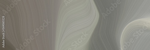 abstract moving horizontal header with gray gray, ash gray and dim gray colors. fluid curved lines with dynamic flowing waves and curves for poster or canvas