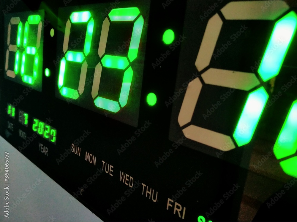 digital clock on black digital clock on black
