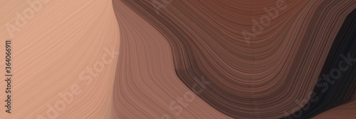 abstract surreal banner design with pastel brown, old mauve and tan colors. fluid curved lines with dynamic flowing waves and curves for poster or canvas