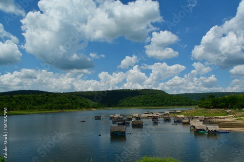 Raft in the reservoir
