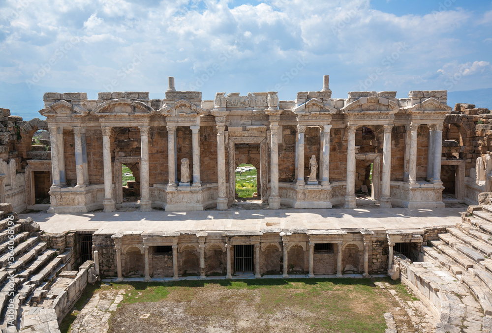 Roman Theater at Hierapolis, Ancient City in Pamukkale in Turkey