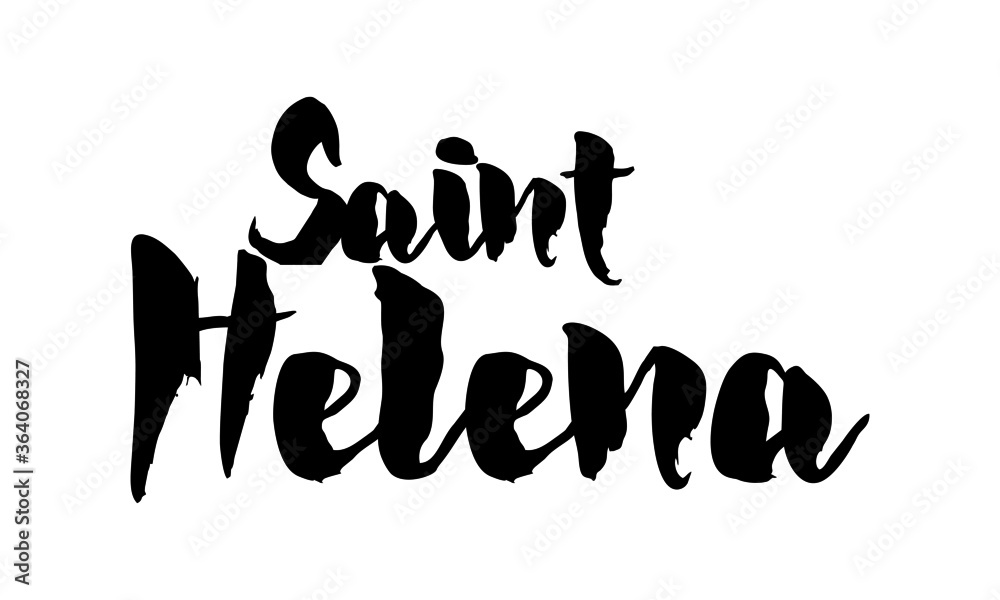 Saint Helena Country Name Handwritten Text Calligraphy Black Color Text Saint Helena Country Name Handwritten Text Calligraphy Black Color Text