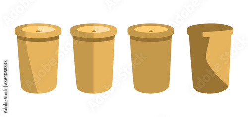 Wallpaper Mural coffee cups different graphic styles vector isolated svg Torontodigital.ca