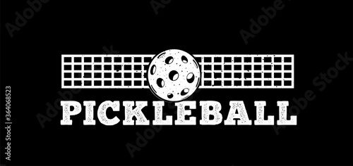 Pickleball vector illustration isolated on white background