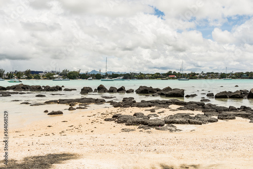 View of the beach in Grand Baie  Mauritius