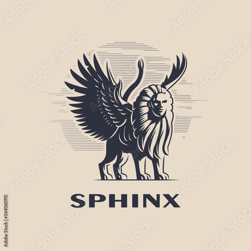 Egyptian mythical creature Sphinx. 