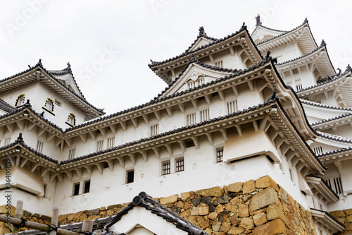 Himeji Castle in Kansai, Japan. Himeji is allso called White Heron Castle photo