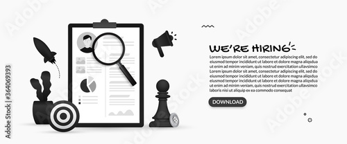 We are hiring background, job vacancy concept