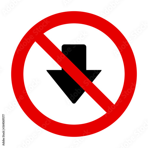 Free Download Pfeil nach unten und Verbotsschild - GFXLoad