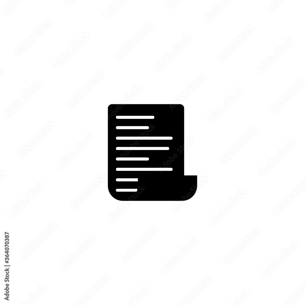 Note vector icon. Isolated note, notepad, memo page illustration Note vector icon. Isolated note, notepad, memo page illustration