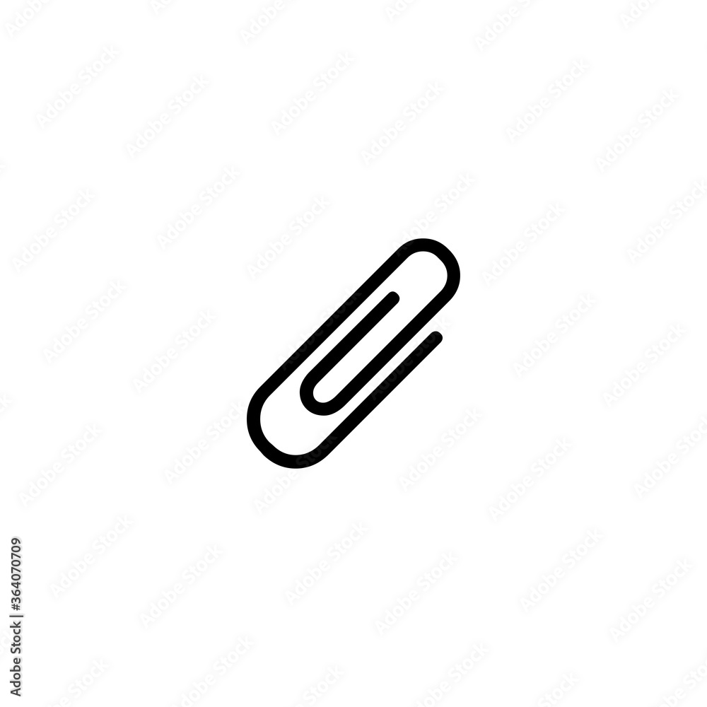 Paperclip vector icon. Isolated paper clip illustration Paperclip vector icon. Isolated paper clip illustration