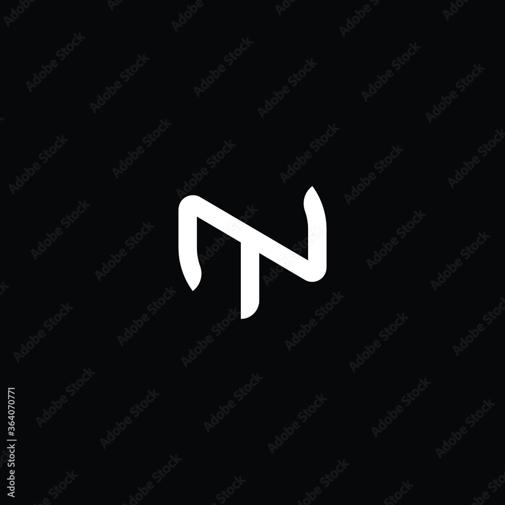 Minimal elegant monogram art logo. Outstanding professional trendy awesome artistic NT TN initial based Alphabet icon logo. Premium Business logo white color on black background Minimal elegant monogram art logo. Outstanding professional trendy awesome artistic NT TN initial based Alphabet icon logo. Premium Business logo white color on black background
