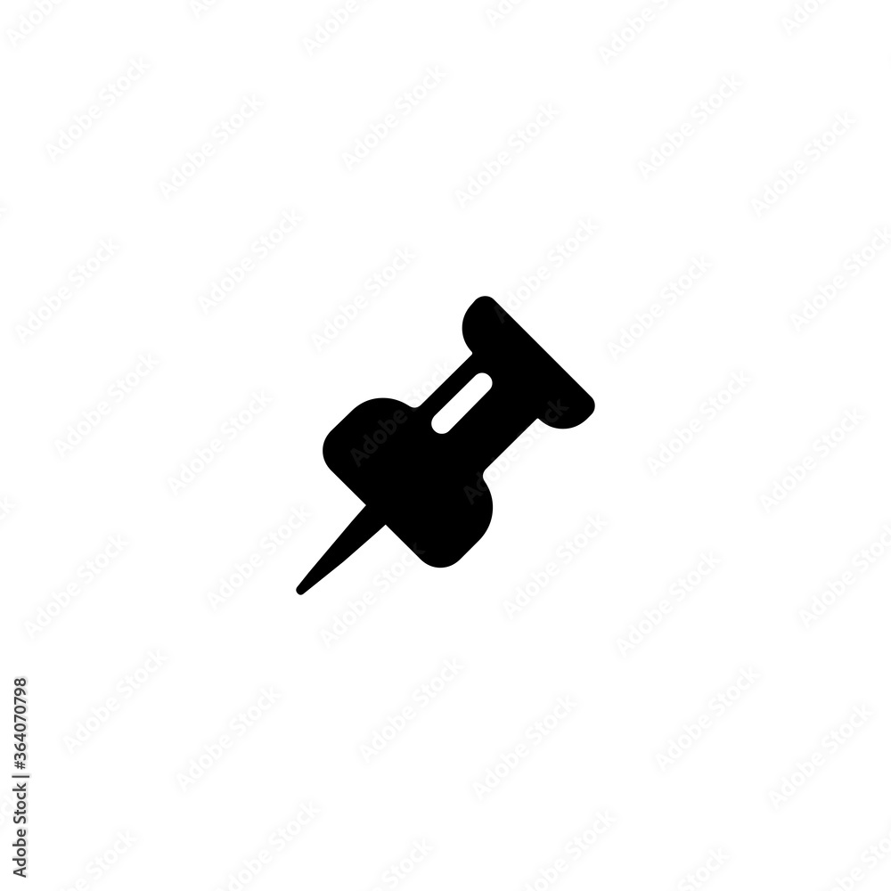 Pushpin vector icon. Isolated push pin illustration Pushpin vector icon. Isolated push pin illustration