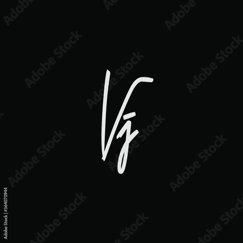 Vj initial letter handwriting and signature logo photo